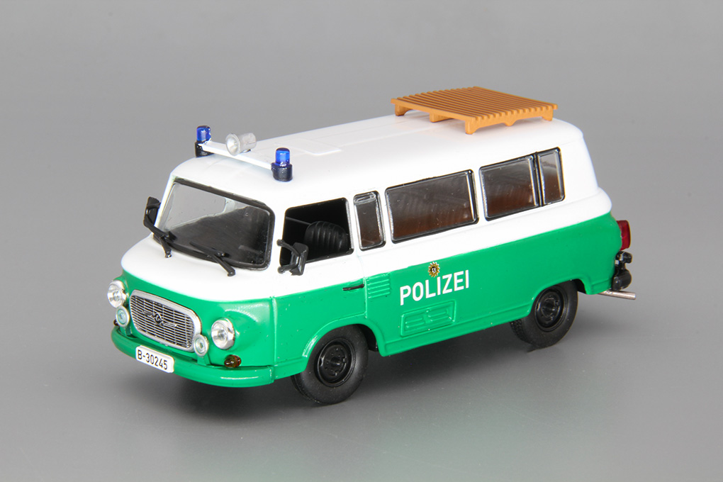 1:43 BARKAS B1000 Полиция ФРГ, Полицейские Машины Мира 63, white / green - PCW063