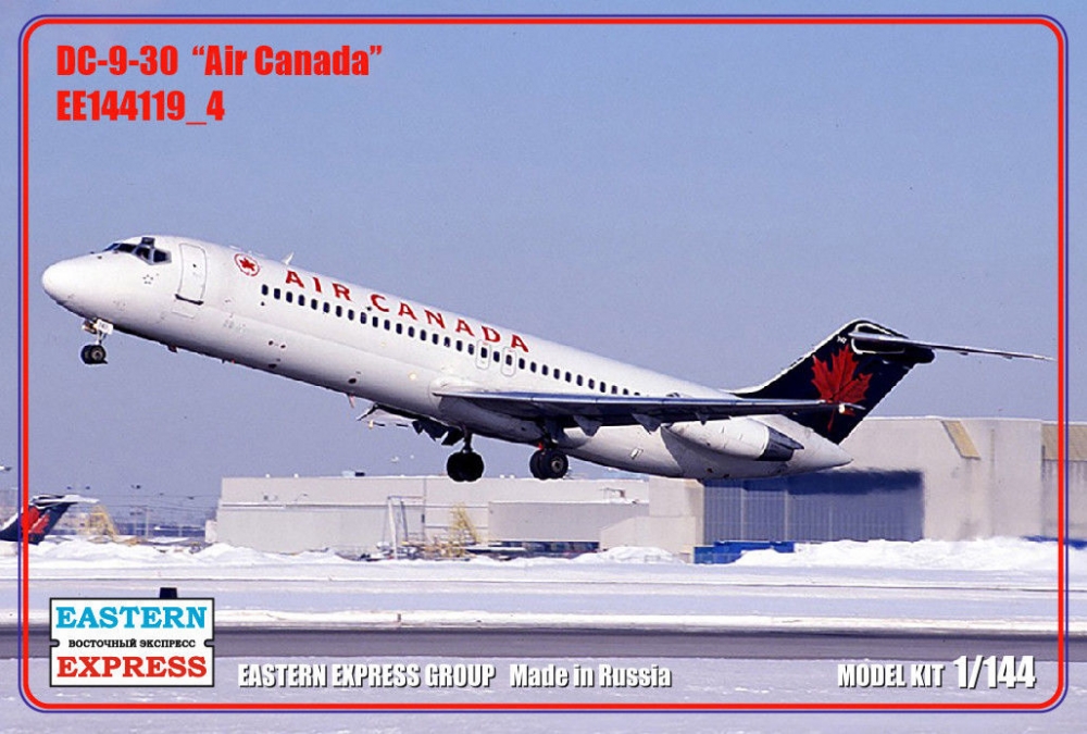 1:144 Сборная модель Авиалайнер McDonnell Douglas DC-9-30 (Air Canada) - 144119-4