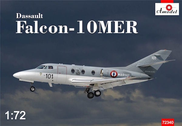 1:72 Сборная модель Французский военно-транспортный самолет Dassault Falcon-10MER - 72340