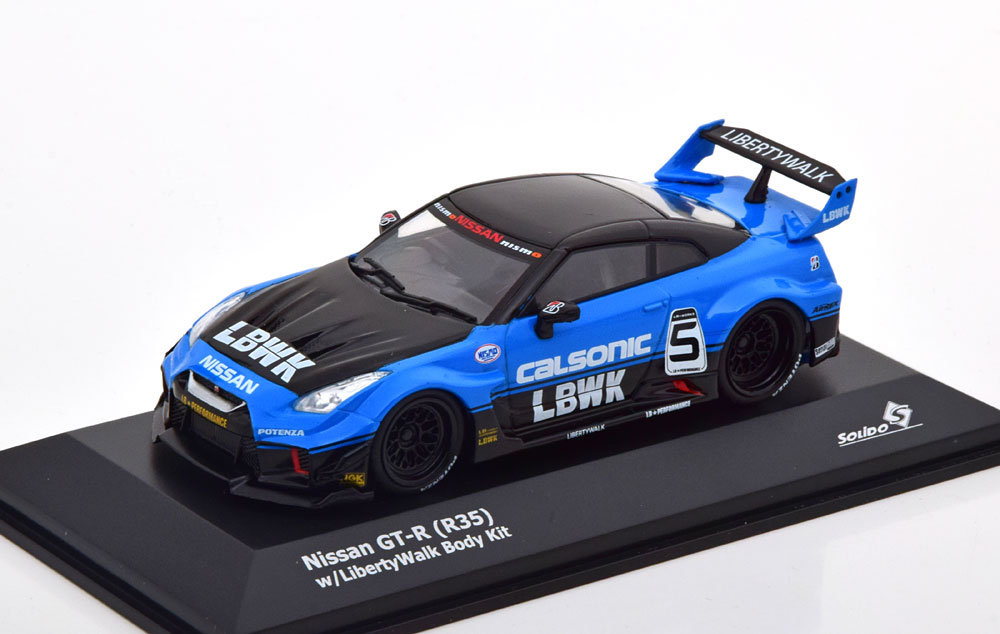 1:43 NISSAN GTR R35 Liberty Walk Body Kit, Calsonic - S95907
