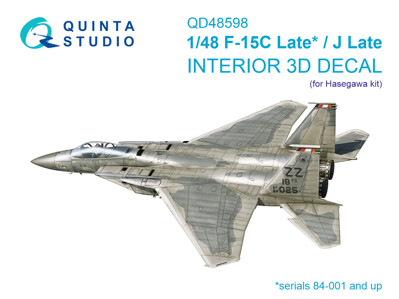 1:48 Декаль интерьера кабины F-15C Late/F-15J Late (Hasegawa) - QD48598