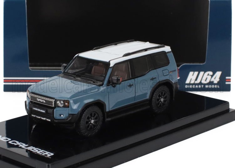 1:64 TOYOTA Land Cruiser 250 Zx First Edition Lhd (2024), Blue White - HJ645081BLW
