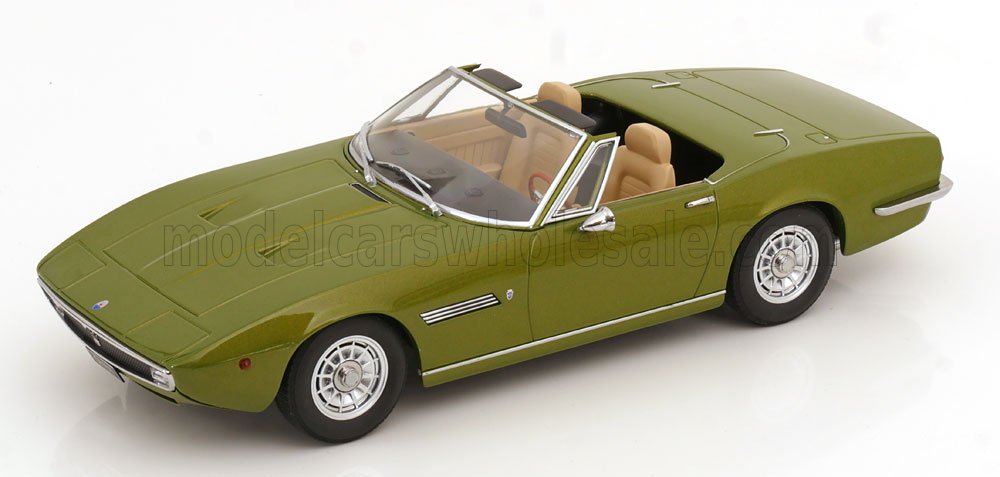 1:18 MASERATI Ghibli Spider Cabriolet Open (1970) - Alloy Rims - Cerchi In Lega, Green - KKDC181302
