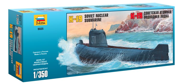 1:350 Сборная модель Советская атомная подводная лодка К-19 - 9025