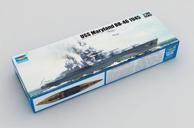 1:700 Сборная модель Американский линкор USS Maryland BB-46 (1945г.) - 05770