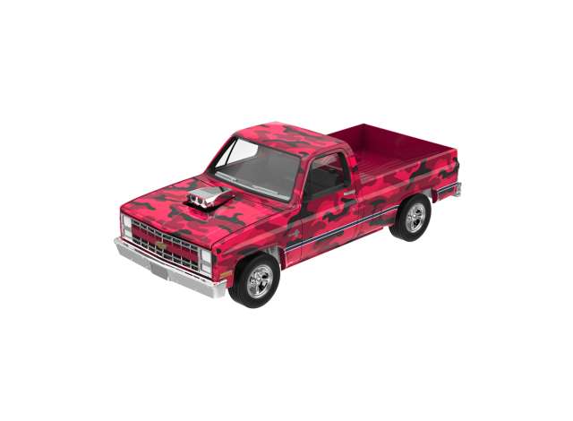 1:64 CHEVROLET Silverado with Blown Engine *All Terrain Collection Series 18*, red camouflage 1985 - 35330E