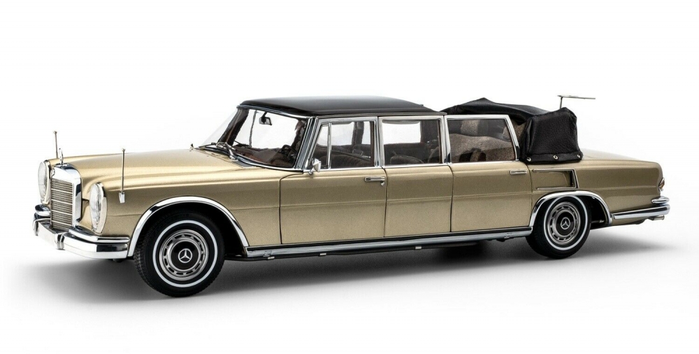 1:18 MERCEDES-BENZ 600 PULLMAN Landaulet with fixed softtop (1972),beige/brown - M-217
