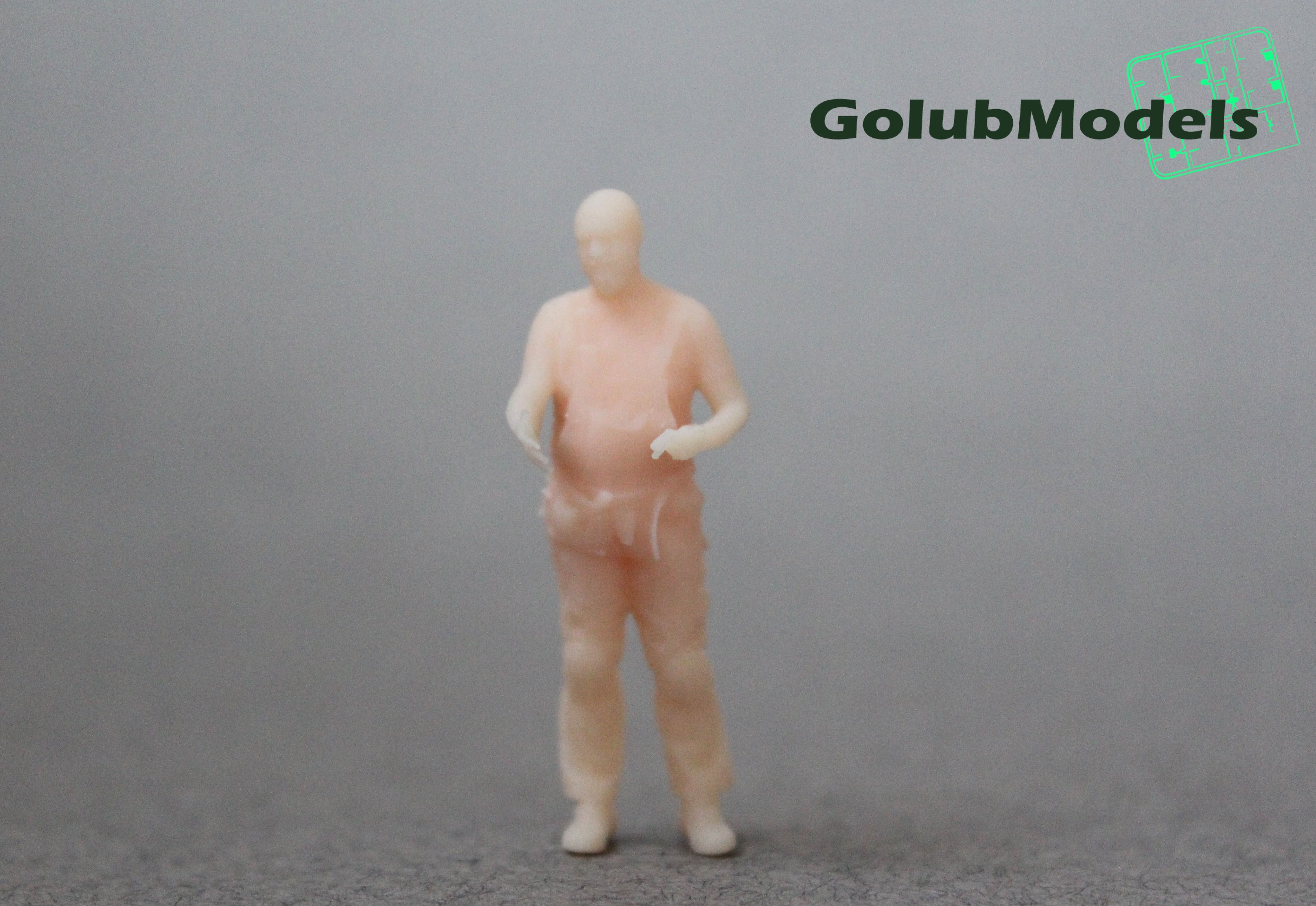 1:43 Фигурка механик тянет руку неокрашенная - 12284