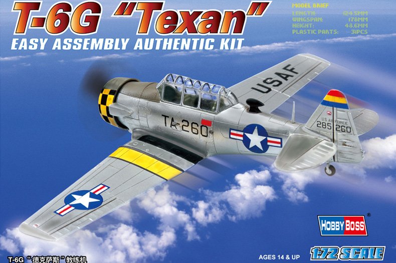 1:72 Сборная модель Самолет American T-6G Texan - 80233