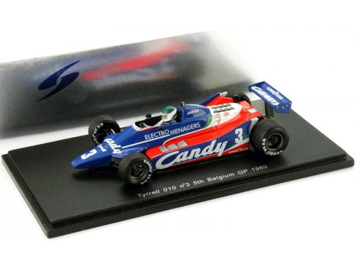 1:43 TYRRELL 010 3 - 5th Belgium GP 1980 Jean-Pierre Jarier, blue - S1883