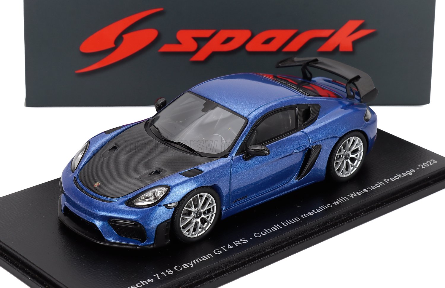 1:43 PORSCHE 718 Cayman Gt4 Rs Weissach Package (2023), Cobalt Blue - S8781