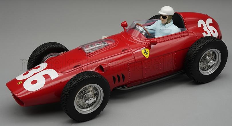 1:18 FERRARI F1 Dino 246/256 Team Scuderia Ferrari №36 Monaco Gp (with Pilot Figure) (1960) Philip Hill, Red - TMD18-325A
