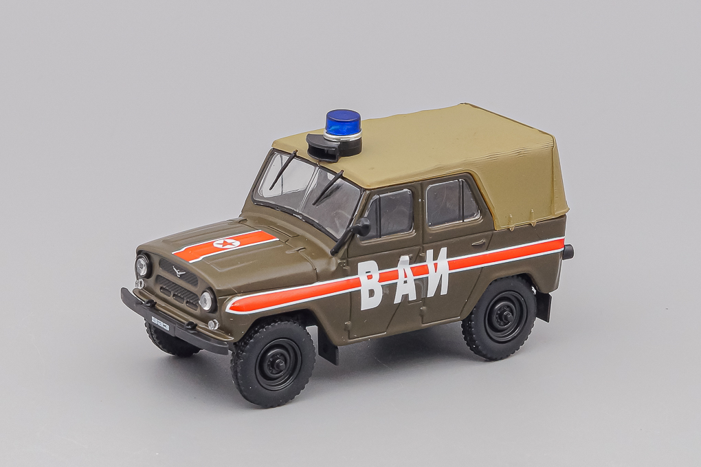 1:43 (Уценка!) УАЗ 469 ВАИ, Автомобиль на службе 8, хаки - ANS008-Z11