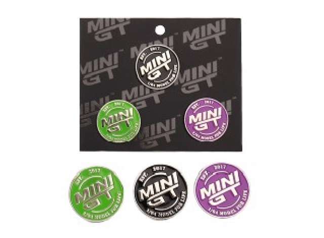 Набор металлических эмблем MINI GT, black / purple / green - MGTOM034