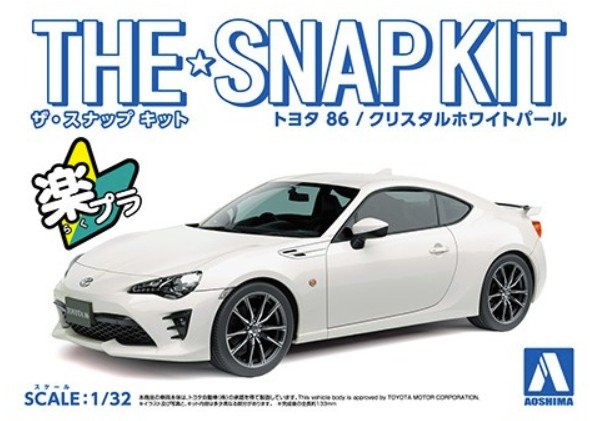 1:32 Сборная модель TOYOTA 86 (Crystal White Pearl) - 05418
