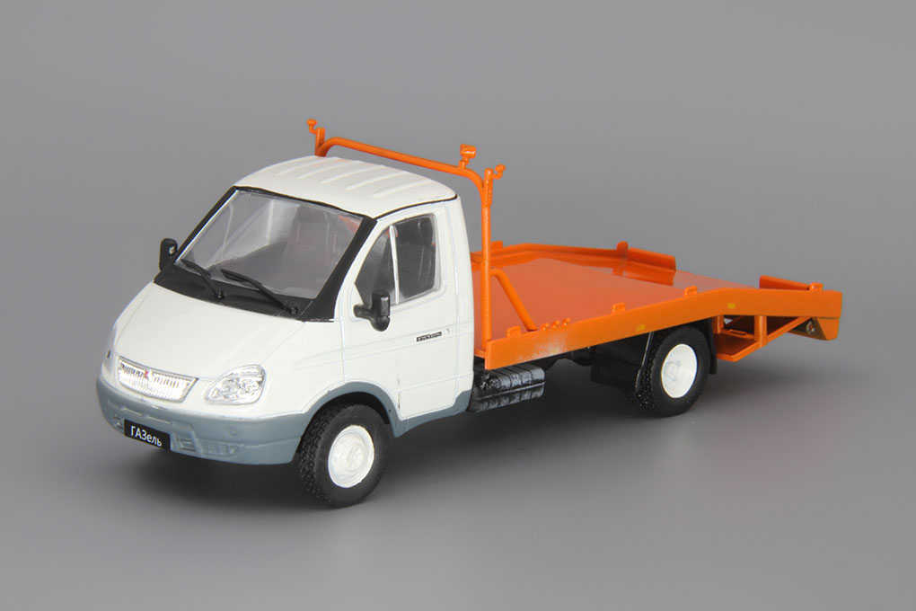 1:43 Горький 3302 Эвакуатор, Автомобиль на службе 56, оранжевый - ANS056