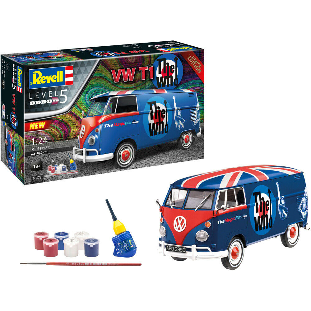1:24 Сборная модель VOLKSWAGEN T1 The Who (подарочный набор) - 05672