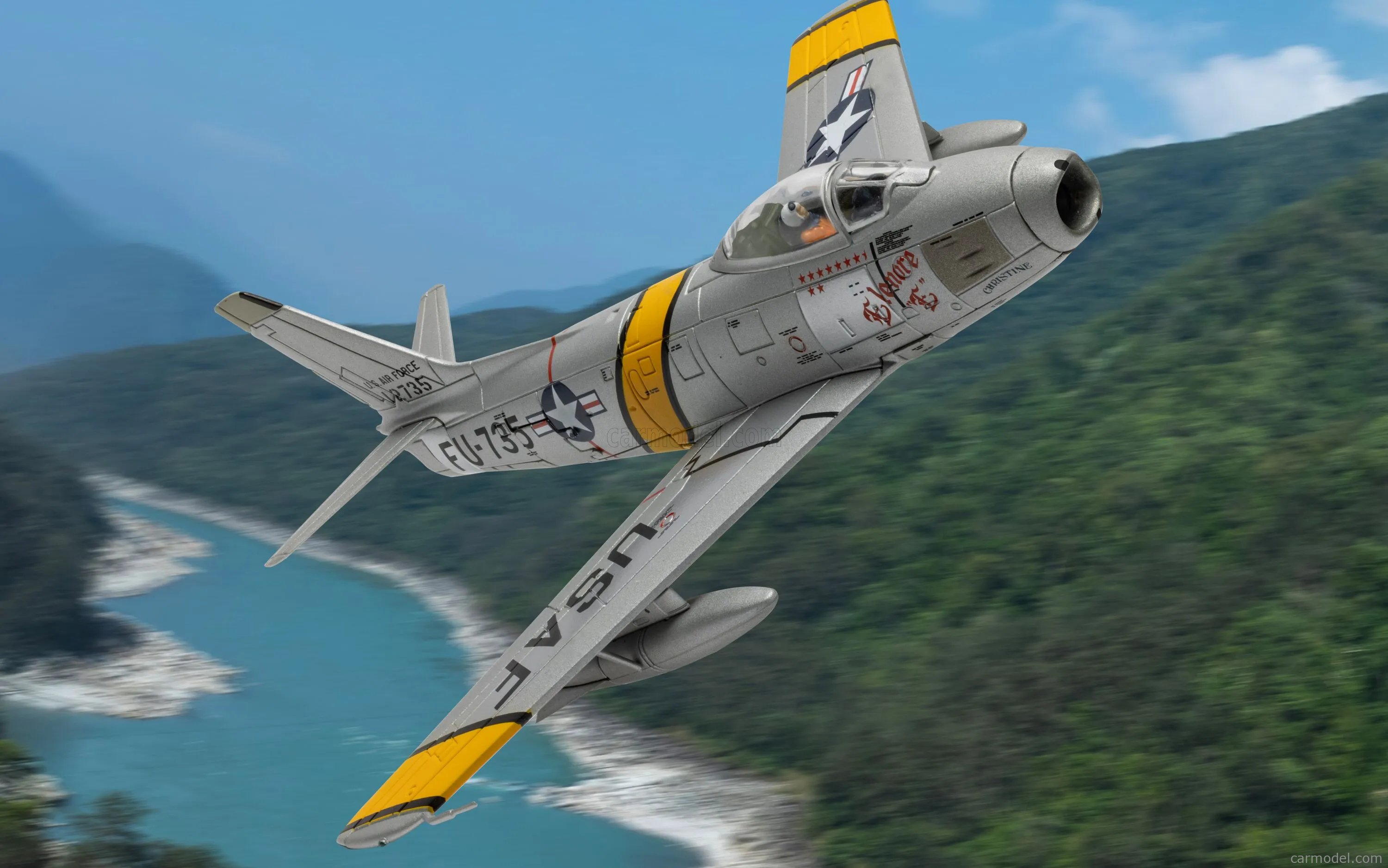 1:72 NORTH AMERICAN - F-86E SABRE MILITARY AIRPLANE ELEANOR CHRISTINE WILLIAM T. BILL WHISNER Jr. - AA35817