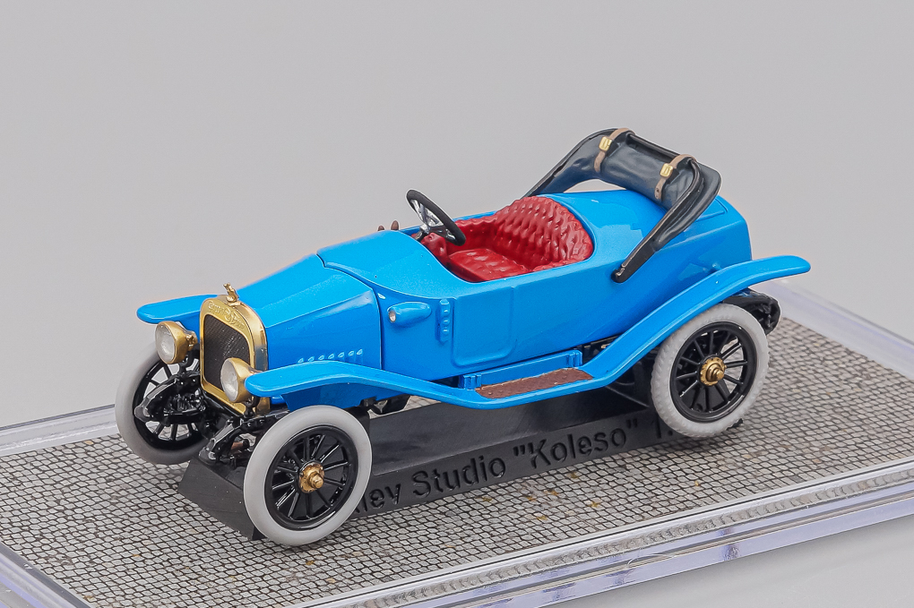 1:43 РУССО-БАЛТ К12-24 НР Родстер, Гонка в Кронштадте 1914, синий - K027-1