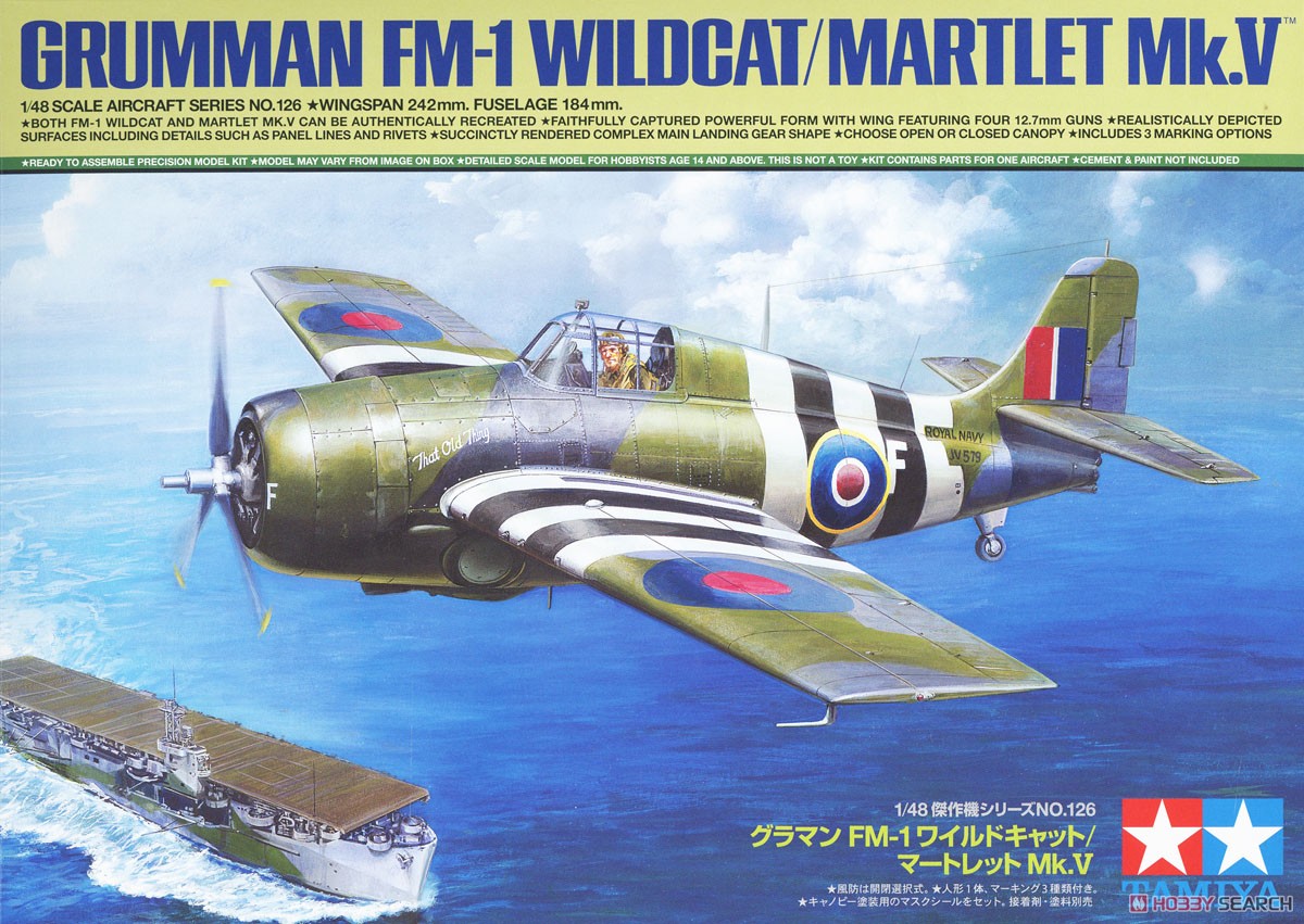 1:48 Сборная модель Grumman FM-1 Wildcat/Martlet Mk.V - 61126