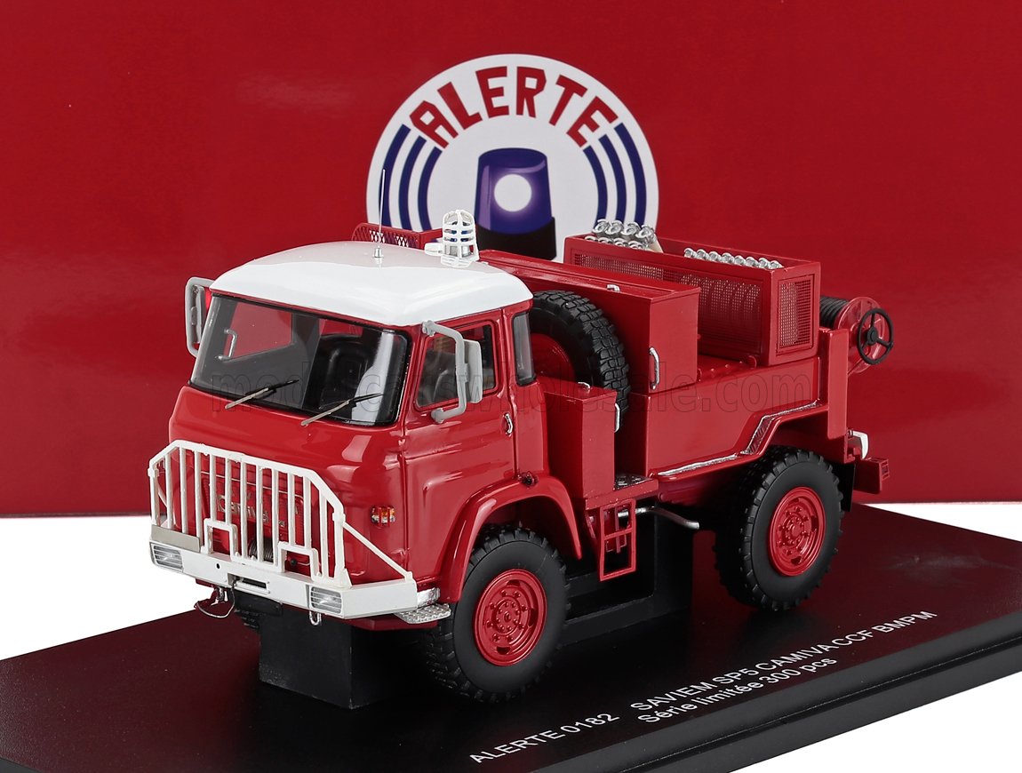 1:43 SAVIEM Sp5 Camiva Tanker Truck Ccf Bmpm Sapeurs Pompiers (1976), Red White - ALERTE0182