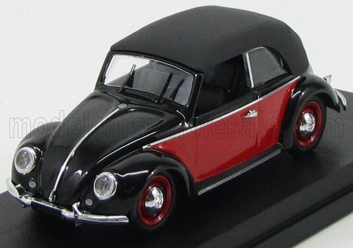 1:43 VOLKSWAGEN Beetle Cabriolet Closed Karmann (1949), Red Black - 4420