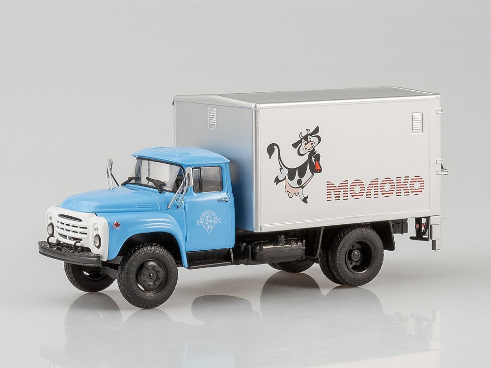 1:43 Фургон с грузоподъёмным бортом У-165 Молоко (на шасси ЗИL-130), голубой - 101401