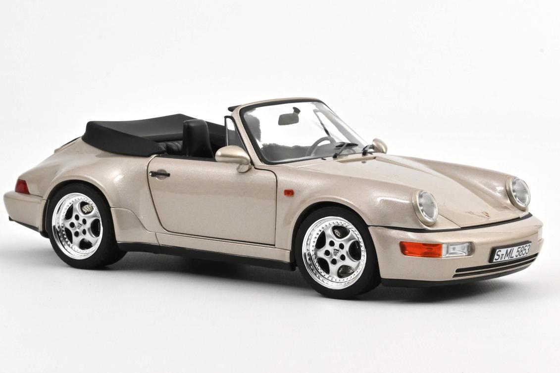 1:18 PORSCHE 911 964 Turbo LOOK Cabriolet (1992), silver - 187140