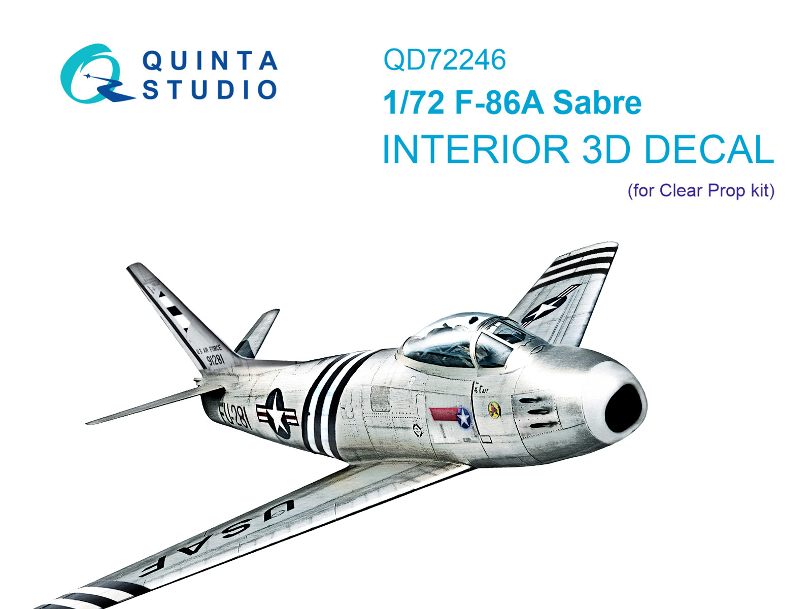 1:72 3D Декаль интерьера кабины F-86A Sabre (ClearProp) - QD72246
