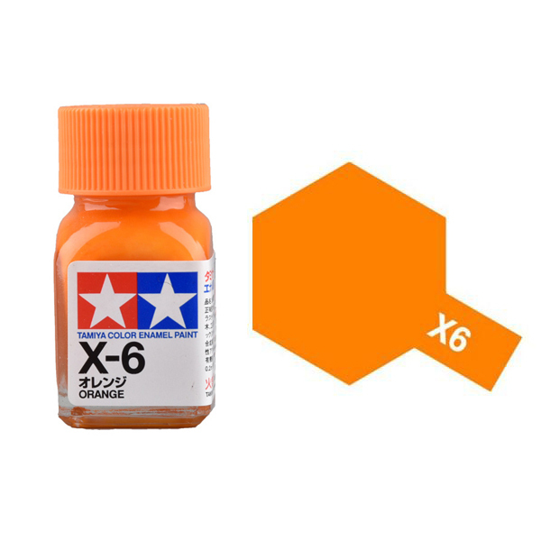 Краска эмалевая оранжевый глянцевый X-6 Orange, 10мл. - 80006