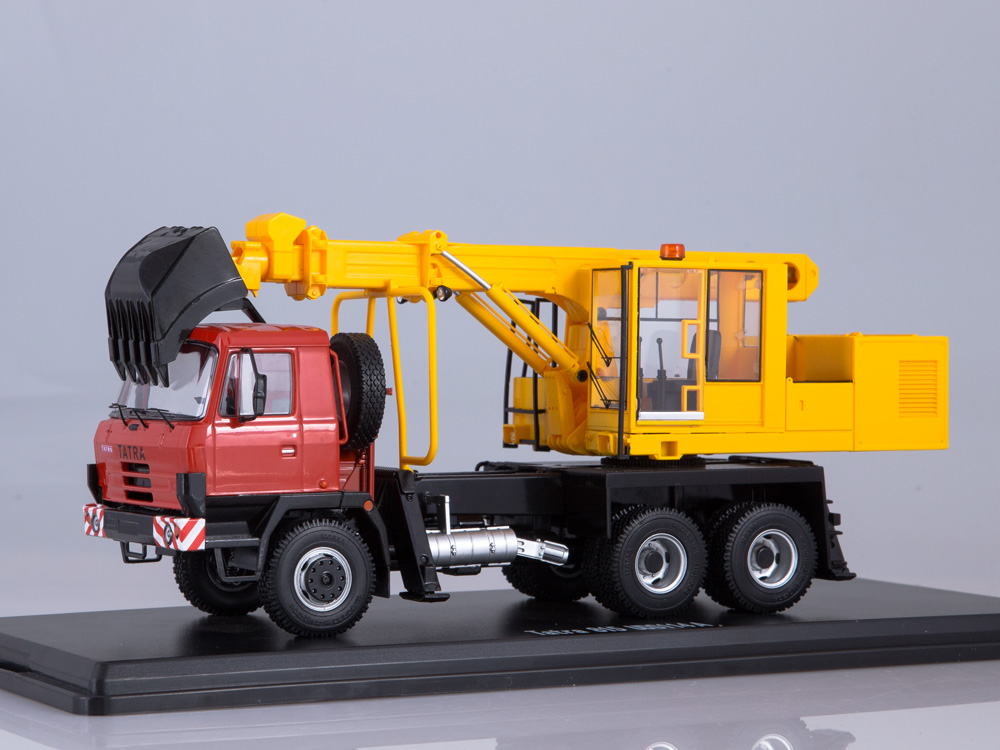 1:43 Экскаватор-планировщик UDS-114A (на шасси Tatra-815), красный / желтый - SSM1342