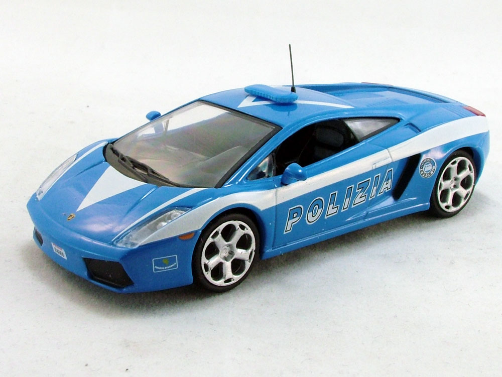 1:43 LAMBORGHINI Gallardo, Полицейские Машины Мира 20, голубой - PCW020