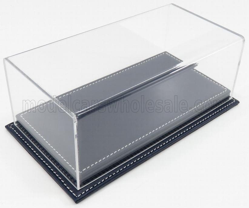 1:24 Бокс акриловый с подставкой из кожи синего цвета - ATL10082