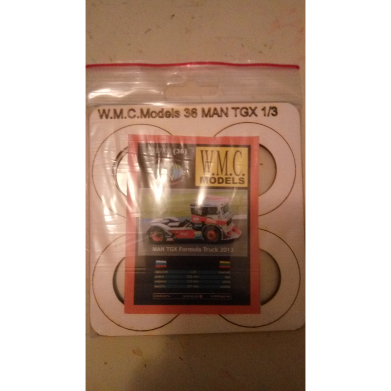 1:25 Дополнительный набор для модели TGX Formula Truck 2013 (лазерная резка) - WMC-36-1