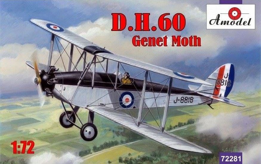 1:72 Сборная модель Британский учебно-тренировочный самолет De Havilland DH.60 Genet Moth - 72281