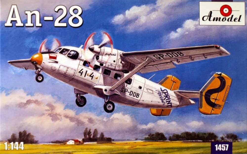 1:144 Сборная модель Советский многоцелевой самолет Ан-28 - 1457