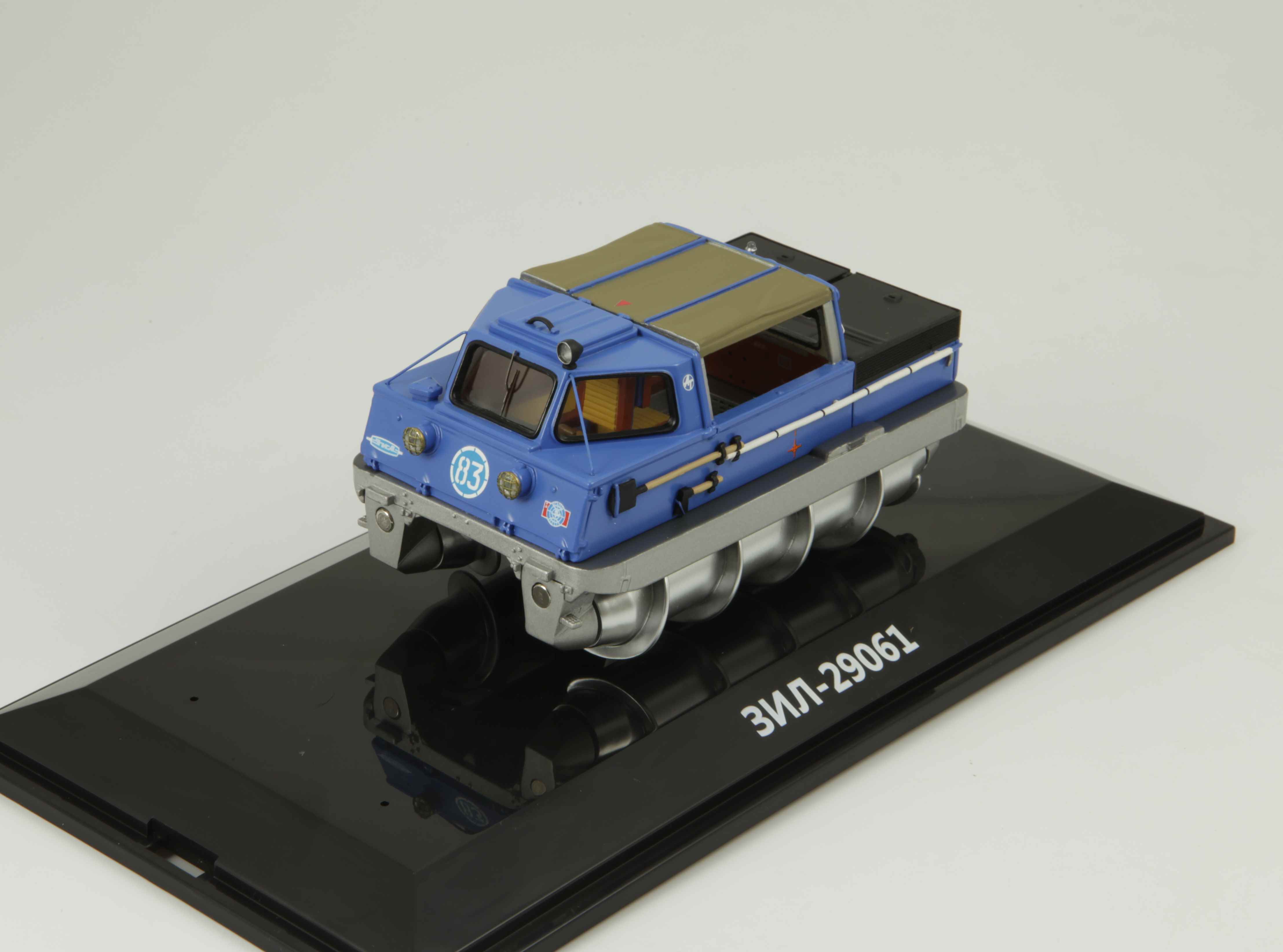 1:43 (Б/У) 29061 (Шнекороторный снегоболотоход), голубой - 229061-X1