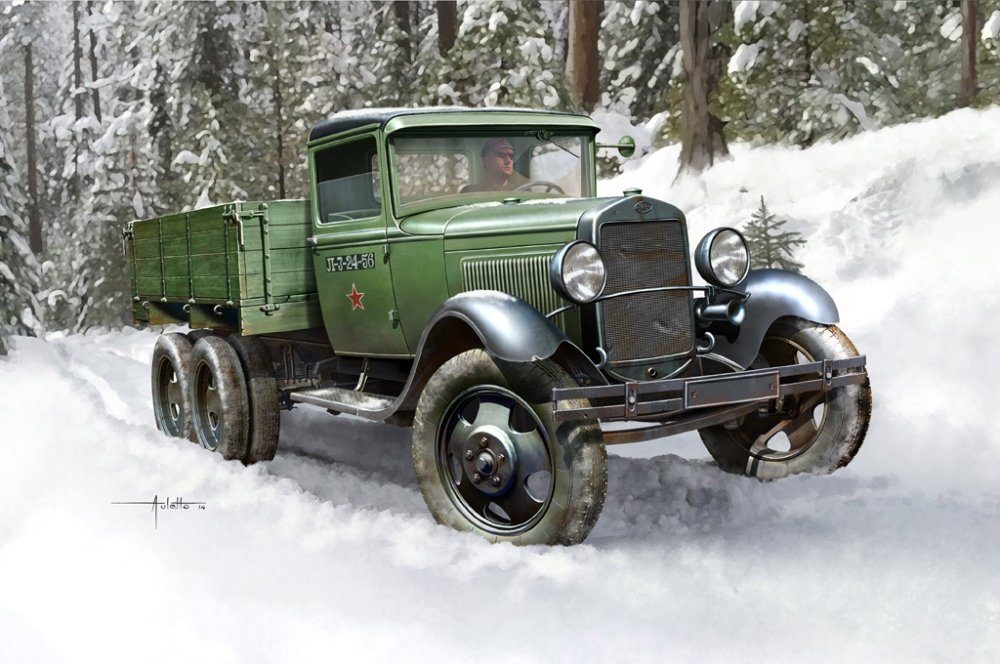 1:35 Сборная модель Грузовик Soviet GAZ-AAA Cargo Truck - 83837