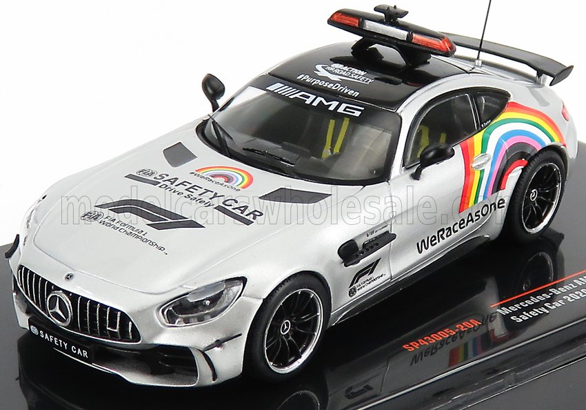 1:43 MERCEDES BENZ Gt-r Amg F1 Safety Car Weraceasone (2020) Bernd Maylander, Silver - SP43005-20A