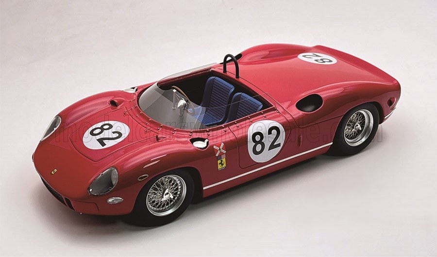 1:18 FERRARI 330P 4.0L V12 TEAM N.A.R.T. North American Racing №82 500km Bridgehampton John Fulp (1964) - TM18-310E