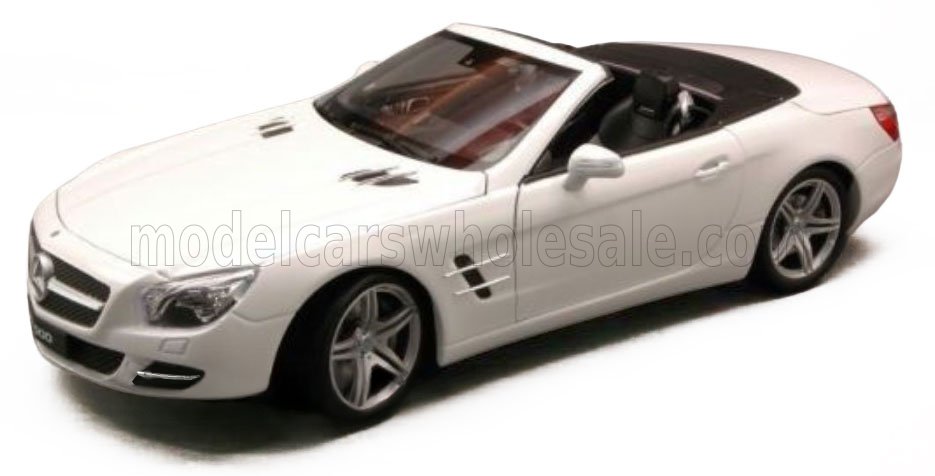 1:18 MERCEDES-BENZ SL-CLASS SL500 (R231) Spider Cabriolet Open (2012), white - 18046C-WPL