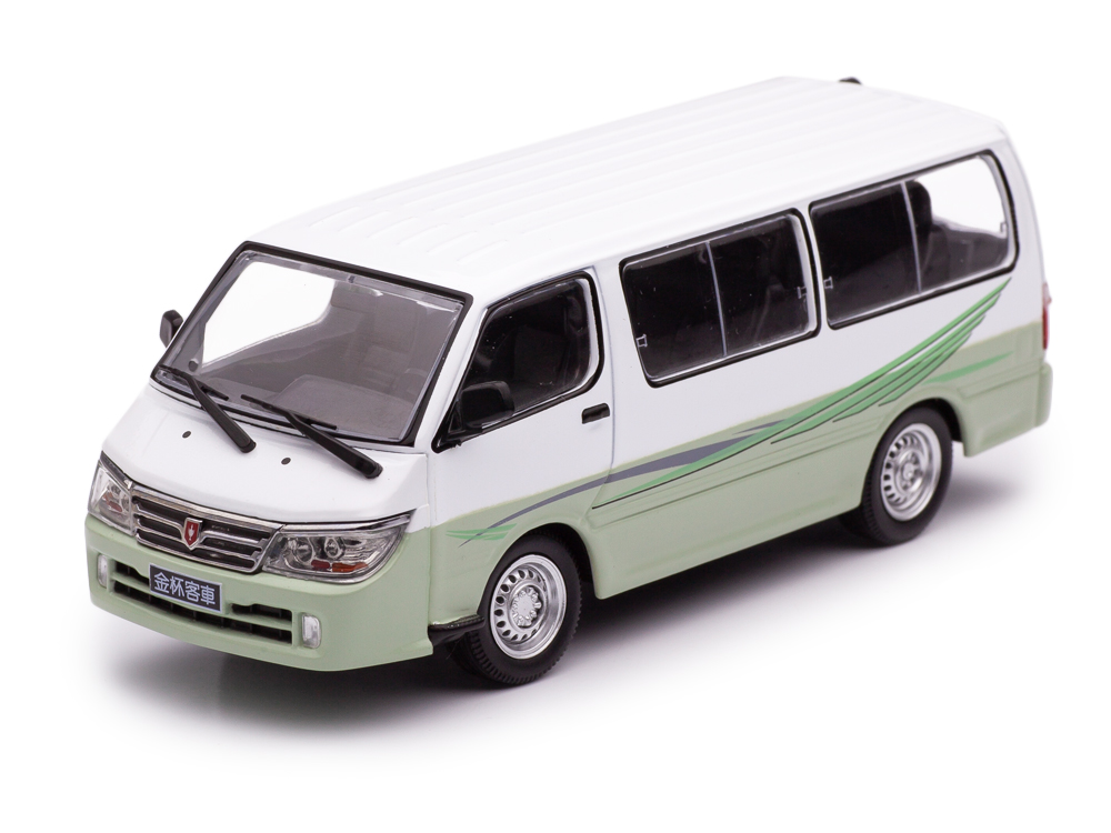 1:43 TOYOTA Hiace H100, белый со светло-зеленым - SCNA0430