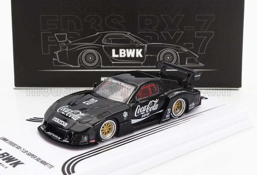 1:64 MAZDA Rx-7 (fd3s) Lb Works Super Silhouette №20 Racing Coca-cola Racing (2006), Black - IN64-LBWK-RX7-01