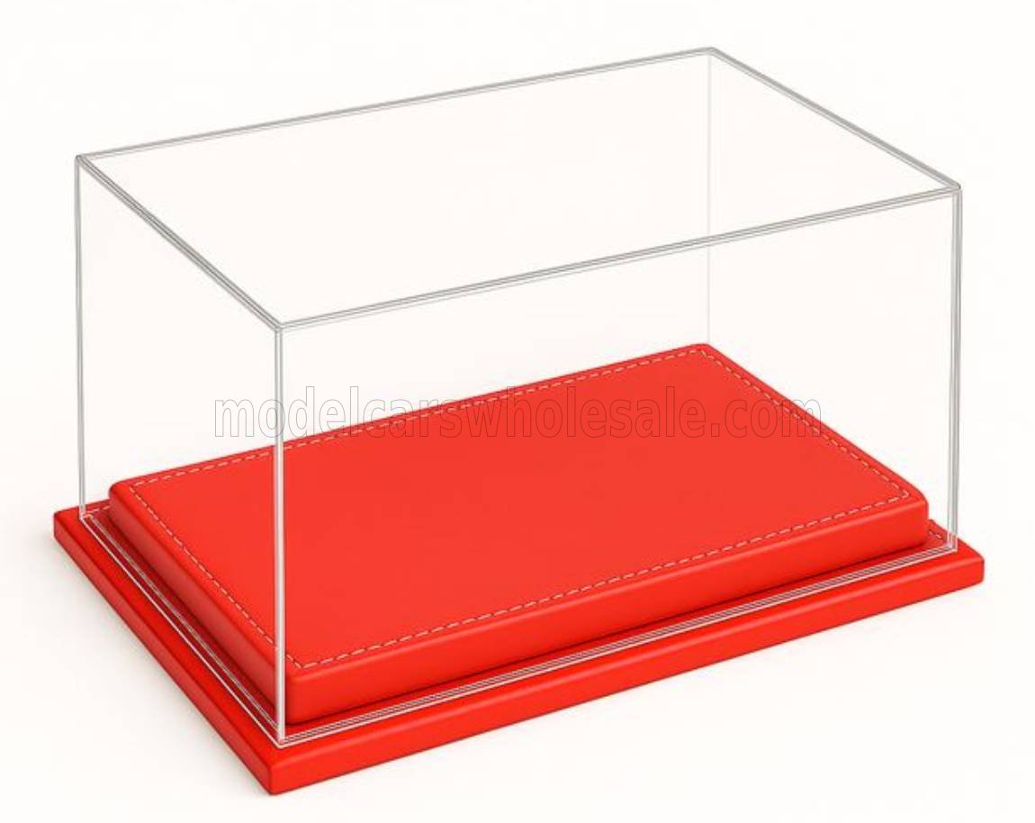 1:2 Бокс акриловый с подставкой из кожи красного цвета для касок - ATL11002
