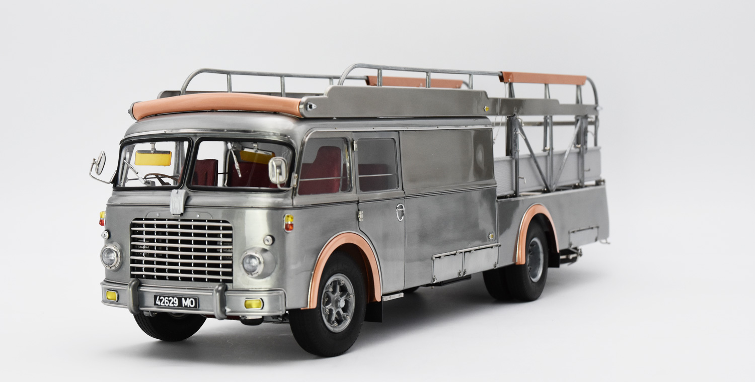 1:18 FIAT 642rn2 Truck Bartoletti F1 Ferrari Car Transporter (1957), Clear Finish Grey - M271