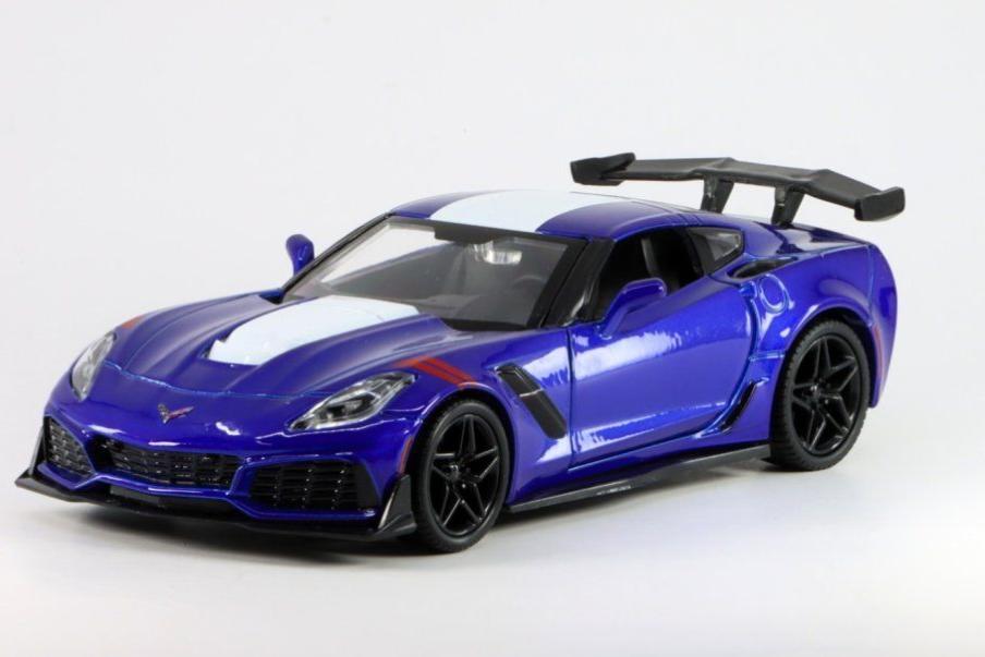 1:24 CHEVROLET Corvette ZR1 *Grand Sport* (2019), blue / white - 79356b