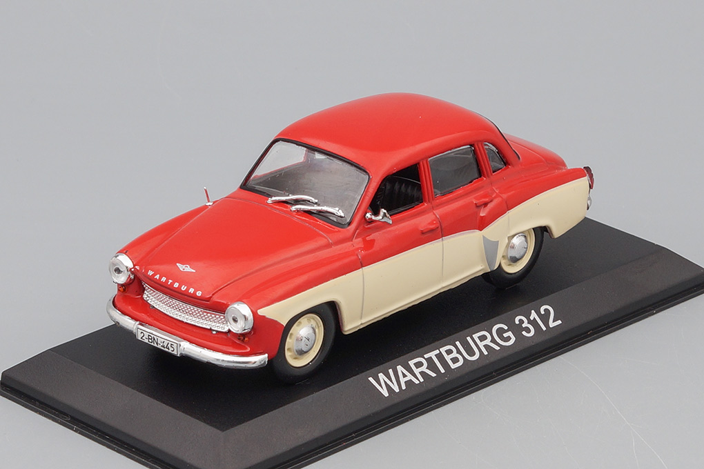 1:43 WARTBURG 312, Masini de Legenda 6, красно-белый - mas006