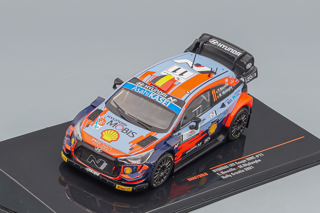 1:43 HYUNDAI i20 Coupe WRC #11 'Hyundai Shell Mobis WRT' Neuville/Wydaeghe 3 место Rally Croatia 2021 - RAM799-X1