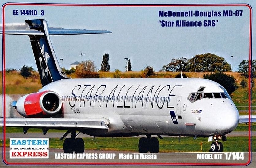 1:144 Сборная модель Пассажирский самолет McDonnell Douglas MD-87 (Star Alliance SAS) - 144110-3