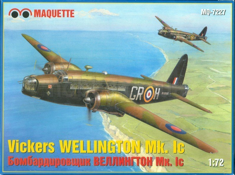 1:72 Сборная модель Британский бомбардировщик Vickers Wellington - 7227